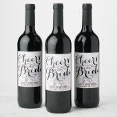 Touchのバラホワイト&グレーマーブルスワールシックワイン ワインラベル (ボトル)