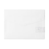 Touchのバラホワイト&グレーマーブルスワールシック ラップアラウンド宛名ラベル (裏面)