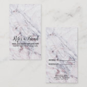 Touchのバラホワイト&グレー大理石友人を参照 紹介カード (正面/裏面)