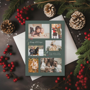 Touchのホリーミニマルフォトコラージンググリーン シーズンカード