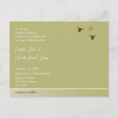 Touchのライムヴィンテージハチ結婚式招待状 インビテーションポストカード (正面)