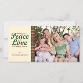 touchの休日の格子模様の写真カード シーズンカード