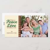 touchの休日の格子模様の写真カード シーズンカード (正面/裏面)