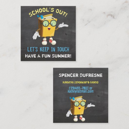 「Touchの学校」の遊び友達 スクエア名刺 (正面/裏面)