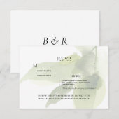 Touchの春葉ウェディングRSVPカード 出欠カード (正面/裏面)