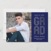 Touchの編集可能なクラスカラー卒業カード 招待状 (正面)