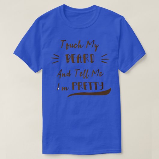 Touchの髭とメンズかわいらしのおもしろい事を Tシャツ (デザイン正面)