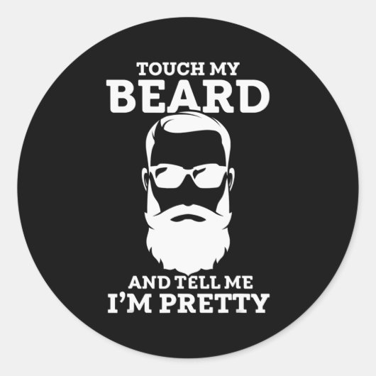 Touchの髭と私は私のTouchかわいらしだ ラウンドシール (正面)