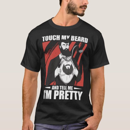 Touchの髭と髭のある男かわいらしだと Tシャツ (正面)