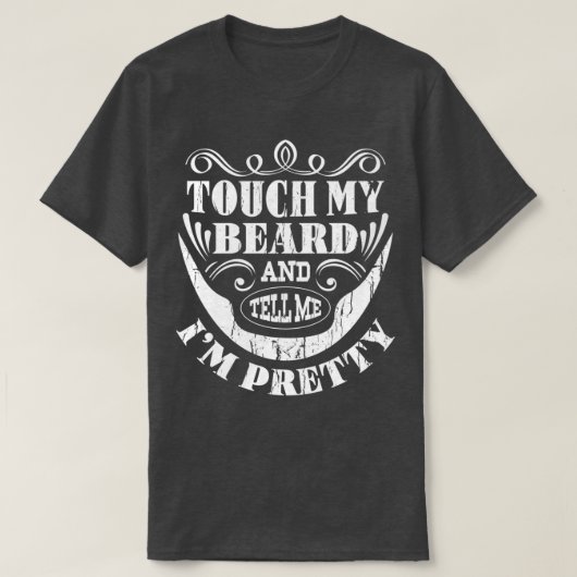 Touchの髭と髭を生やしたとかわいらし言えおもしろいる Tシャツ (デザイン正面)