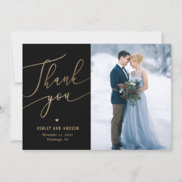 Touchエレガント編集可能結婚色 サンキューカード