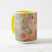 Touchオブスカイブルー抽象デザインマグ マグカップ (正面左)