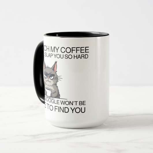 Touchコーヒーを飲んで叩いてやる マグカップ (正面左)