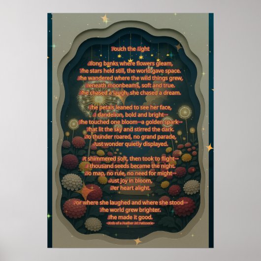 Touchザ・ライト詩及びプリント ポスター (正面)