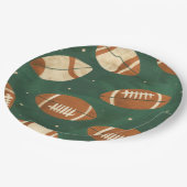 Touchダウンすごいボウルフットボールのベビーシャワー ペーパープレート (アングル)