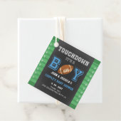 Touchダウンそのボーイフットボール赤ちゃんシャワーパーティー フェイバータグ (インサイチュ)