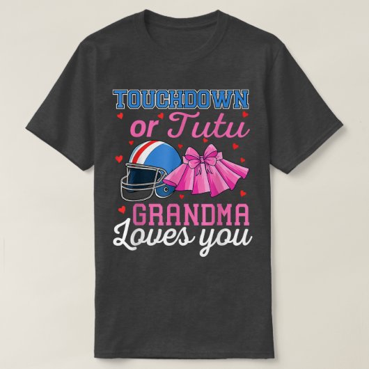 TouchダウンまたはTutusジェンダー発表Bab Tシャツ (デザイン正面)