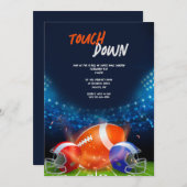 Touchダウンサッカーパーティー 招待状 (正面/裏面)