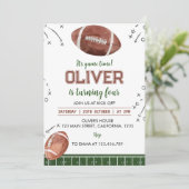 Touchダウンフットボール1st誕生日招待状 招待状 (スタンド正面)