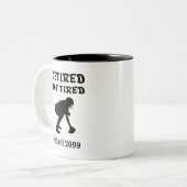 Touchダウン退職疲れていない。 ツートーンマグカップ (正面左)