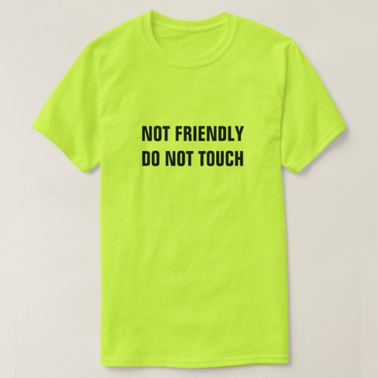 touchフレンドリーしない tシャツ (デザイン正面)