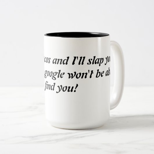 Touchマイタコスおもしろマグカップ ツートーンマグカップ (正面右)