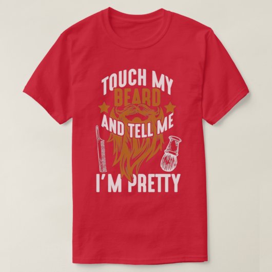 Touchマイヒゲかわいらし理容師 Tシャツ (デザイン正面)