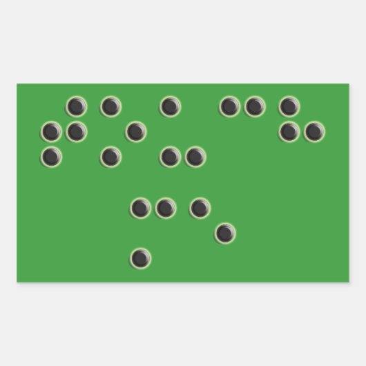 Touchミー(点字)長方形ステッカー 長方形シール (正面)
