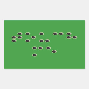 Touchミー(点字)長方形ステッカー 長方形シール