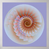 Touch抽象芸術素晴らしフラクタルアート ポスター (正面)