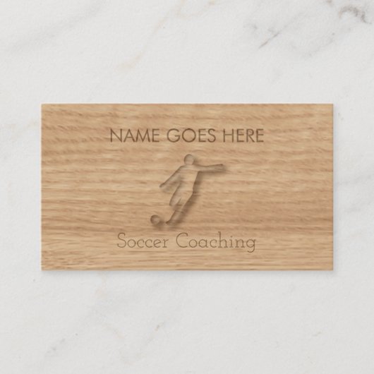 "Touch木製の"のサッカーのコーチの名刺 名刺 (正面)