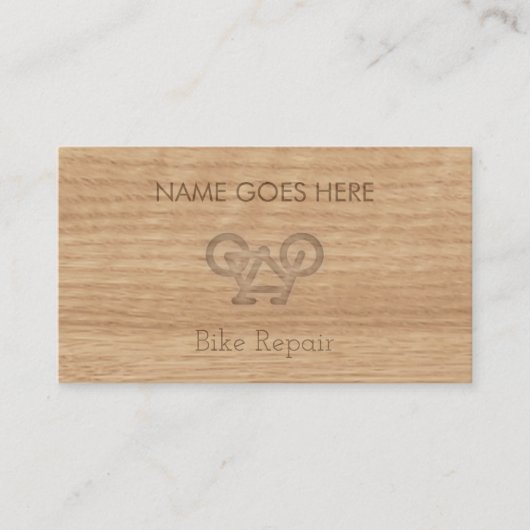 "Touch木製の"のバイク修理名刺 名刺 (正面)