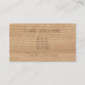 "Touch木製の"の庭のフェンシングの名刺 名刺 (正面)