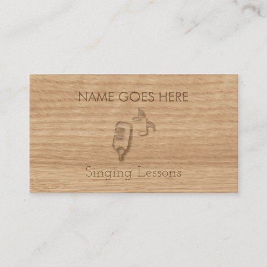 "Touch木製の"の歌手の名刺 名刺 (正面)