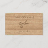 "Touch木製の"の美容師の名刺 名刺 (正面)