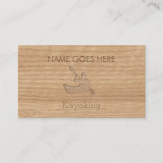 "Touch木"カヤックを漕ぐ名刺 名刺 (正面)
