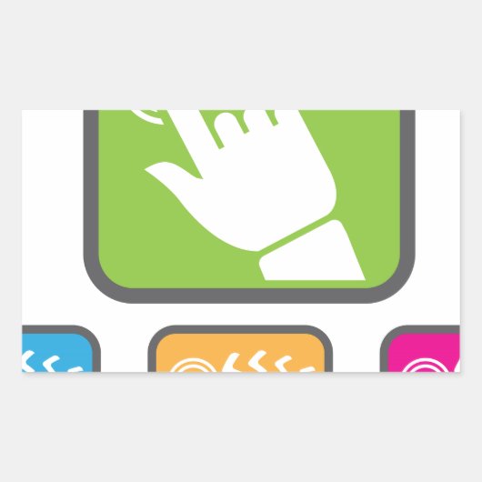Touch画面アイコン 長方形シール (正面)