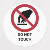 touch禁止サイン ラベル (デザイン2)