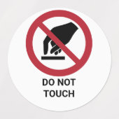 touch禁止サイン ラベル (デザイン1)