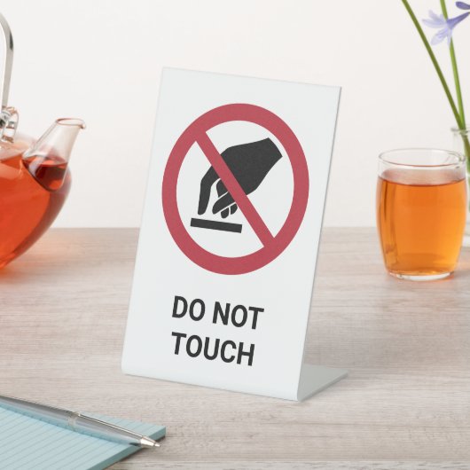 touch禁止サイン 台座サイン (インサイチュ)