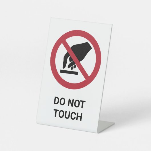 touch禁止サイン 台座サイン (正面)