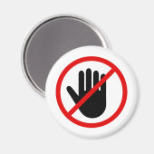 touch禁止標識のラウンドマグネット マグネット (正面/裏面)