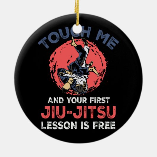 Touch私と最初の柔術レッスンは無料M セラミックオーナメント (裏面)