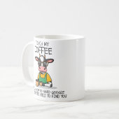 Touch私のコーヒー私はあなたに平手打ちするそう懸命heifer おもしろい コーヒーマグカップ (正面左)