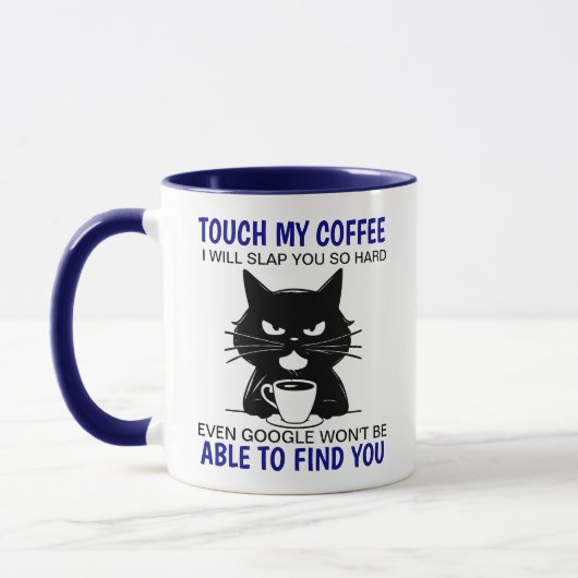 Touch私のコーヒー私はあなたに平手打ちするので懸命 マグカップ (左)