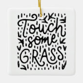 Touch草の心おもしろい遣い セラミックオーナメント (正面)