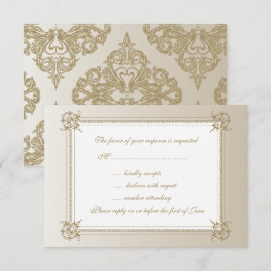 Touch金ゴールド 出欠カード (正面/裏面)