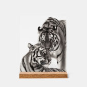 Touch – 手絵を描オリジナル虎のアートワーク アクリルサイン (正面)