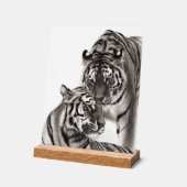 Touch – 手絵を描オリジナル虎のアートワーク アクリルサイン (傾斜)