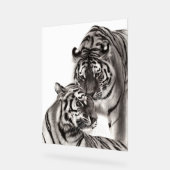 Touch – 手絵を描オリジナル虎のアートワーク アクリルサイン (傾斜)